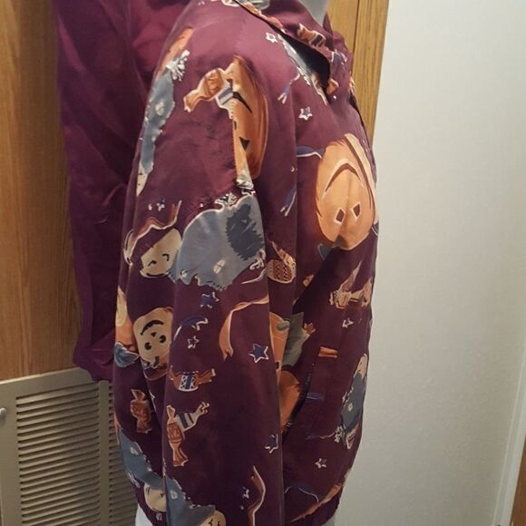 Rhoda Lynne Ladies 90s Silk Halloween Theme 2 piece outfit Track Suit , sz Larg - Picture 7 of 10